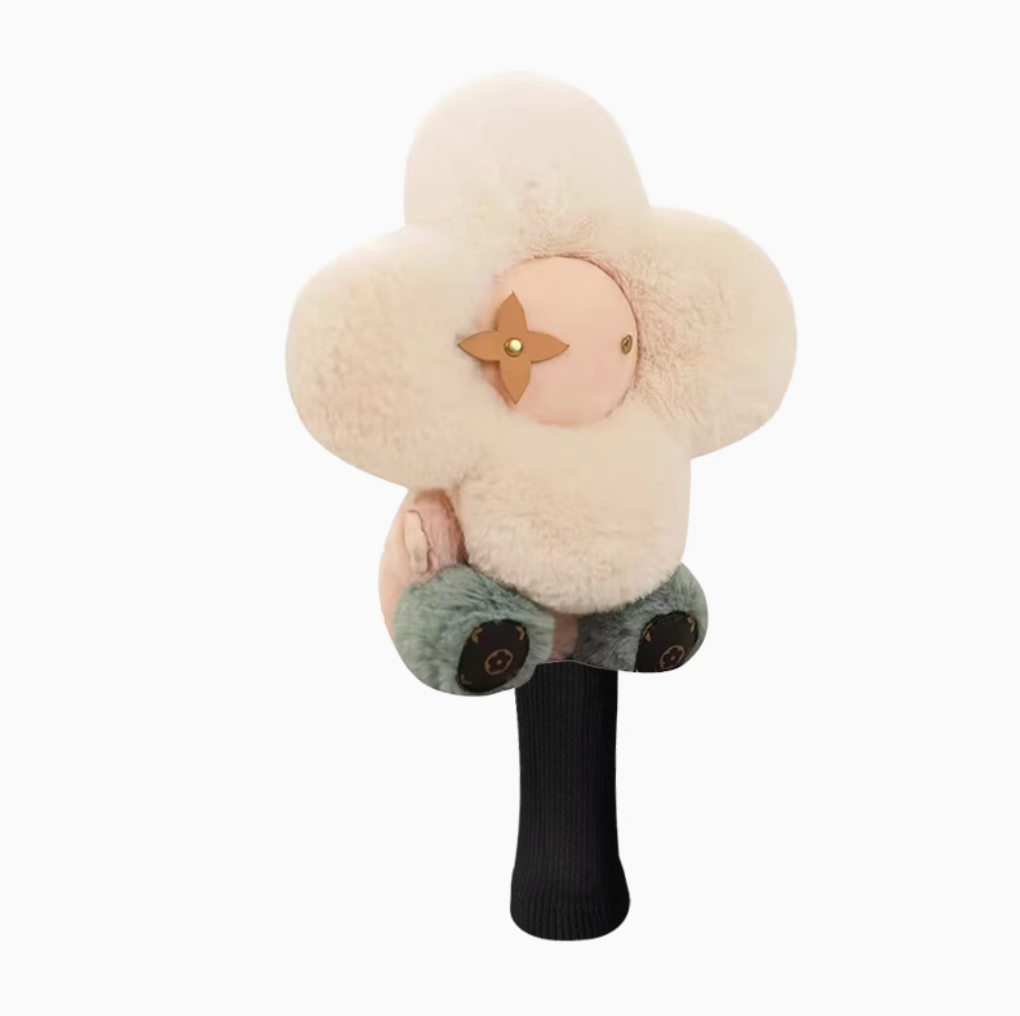Plush Flower Golf Club Cover