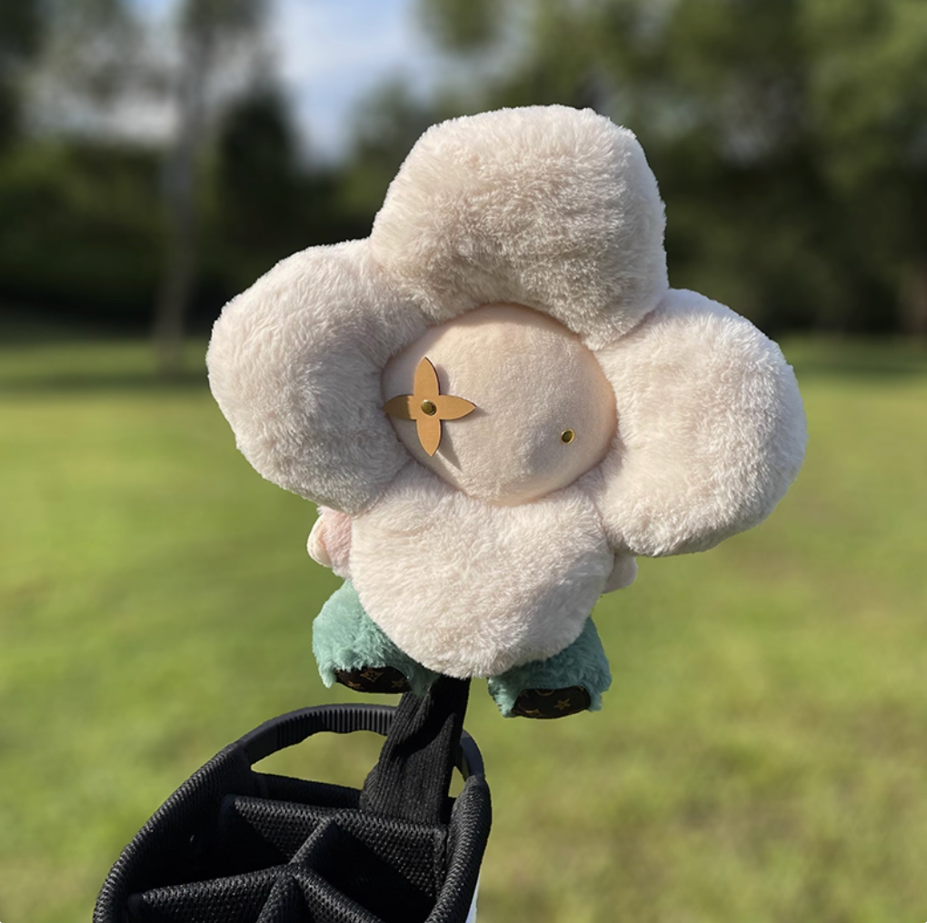 Plush Flower Golf Club Cover