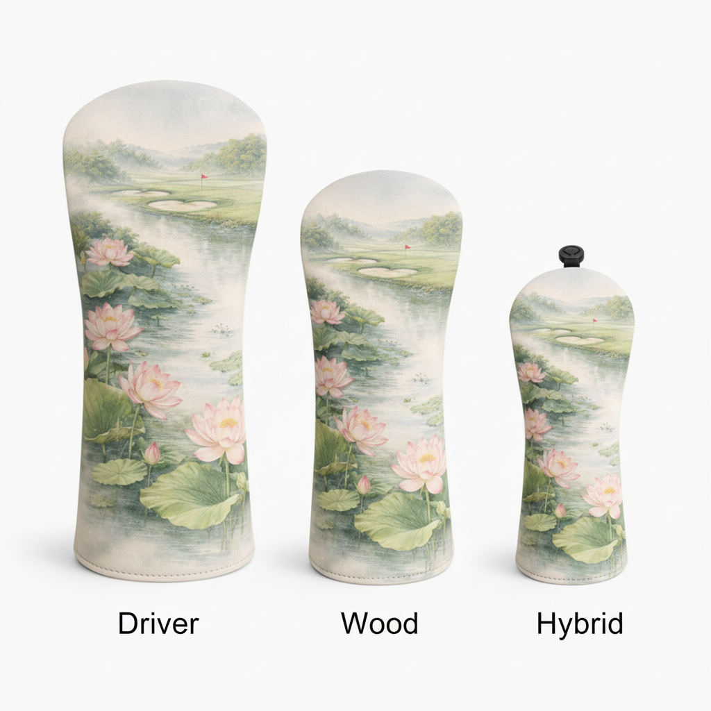 Lotus Pond Golf Head Cover