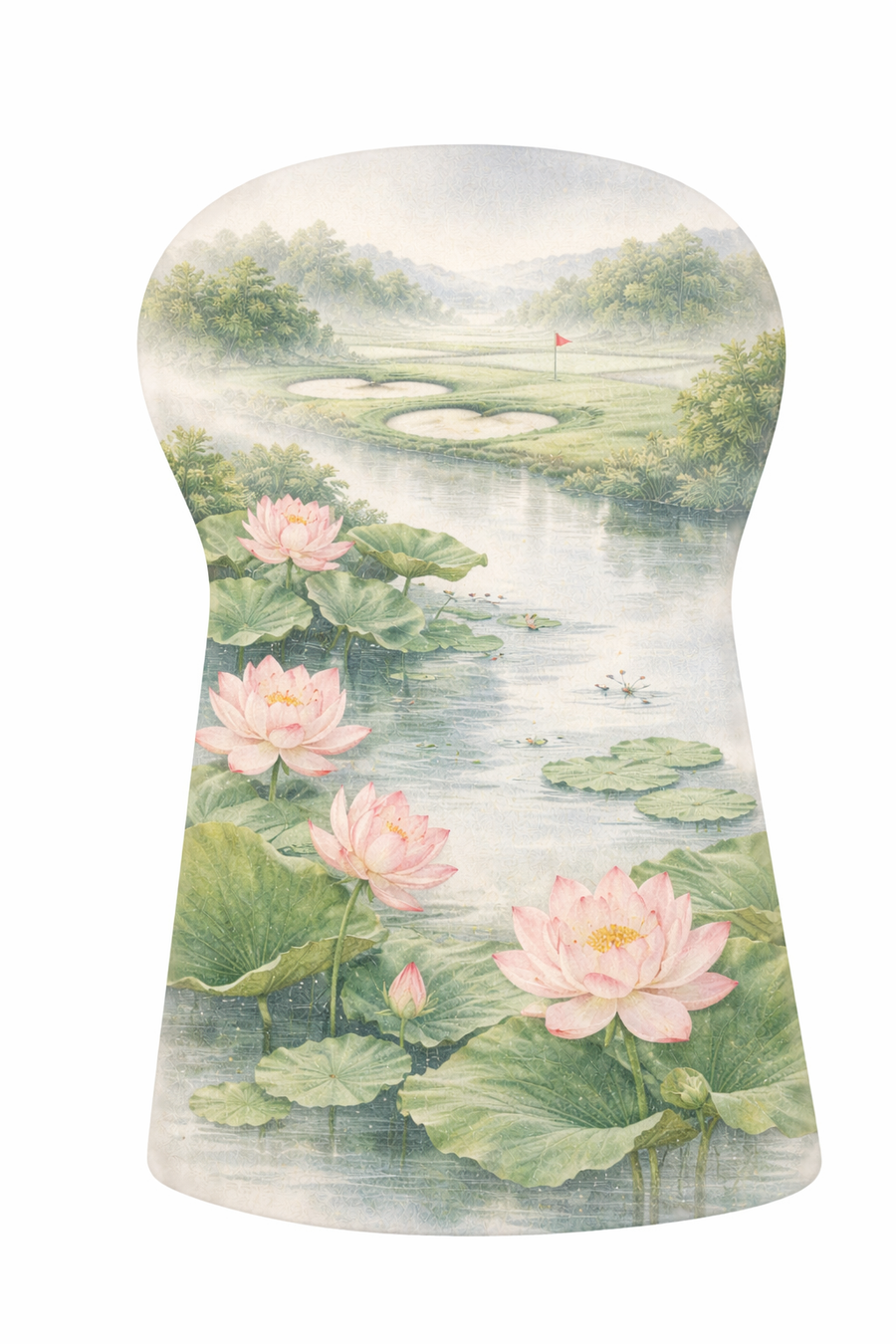 Lotus Pond Golf Head Cover